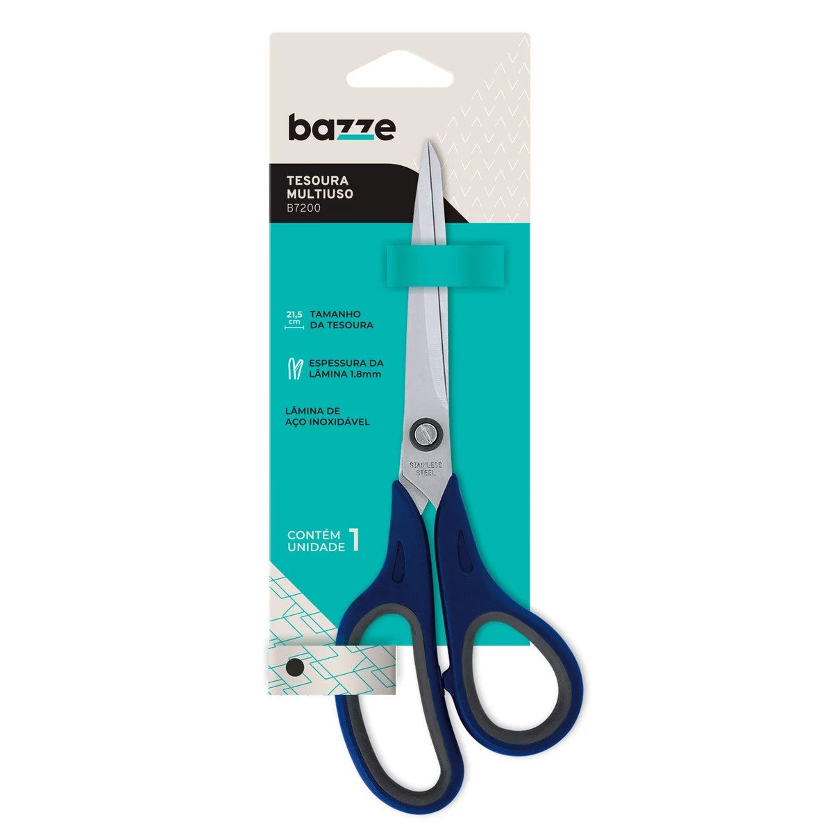 TESOURA MULT BAZZE B7200 215MM CART 1UN