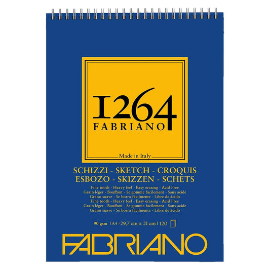 BLOCO FABRIANO 1264 SCHIZZI 90G/M2 A4 120 FOLHAS