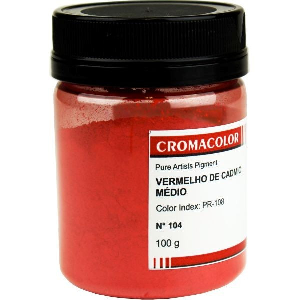 PIGMENTO PURO CROMACOLOR 104 CADMIUM RED MEDIUM PR-108 100g
