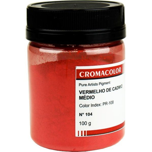 PIGMENTO PURO CROMACOLOR 104 CADMIUM RED MEDIUM PR-108 100g