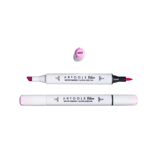 MARCADOR ARTOOLS PICTOM PONTA DUPLA PASTEL PINK (R503)