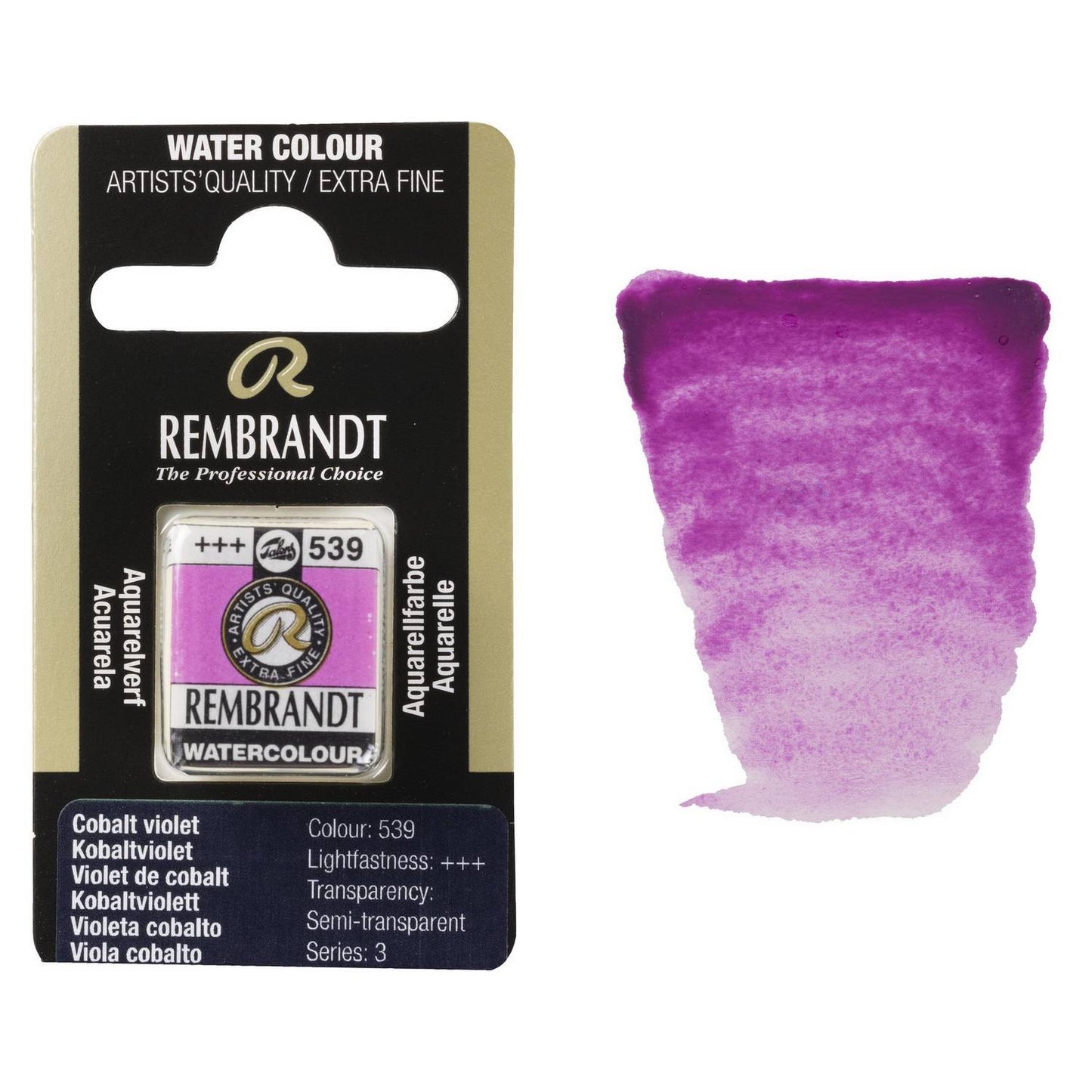 AQUARELA TALENS REMBRANDT HALF PAN 539 COBALT VIOLET S3