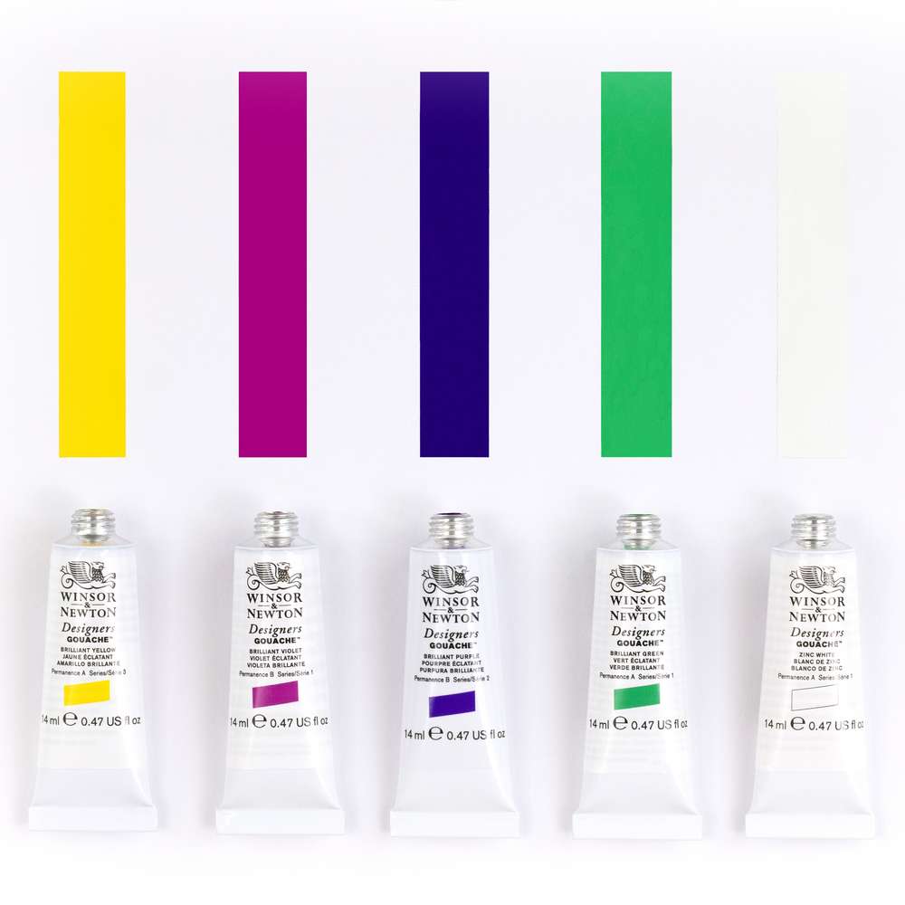GOUACHE WINSOR & NEWTON C/ 05 14ML BRILLIANT SET 0690182