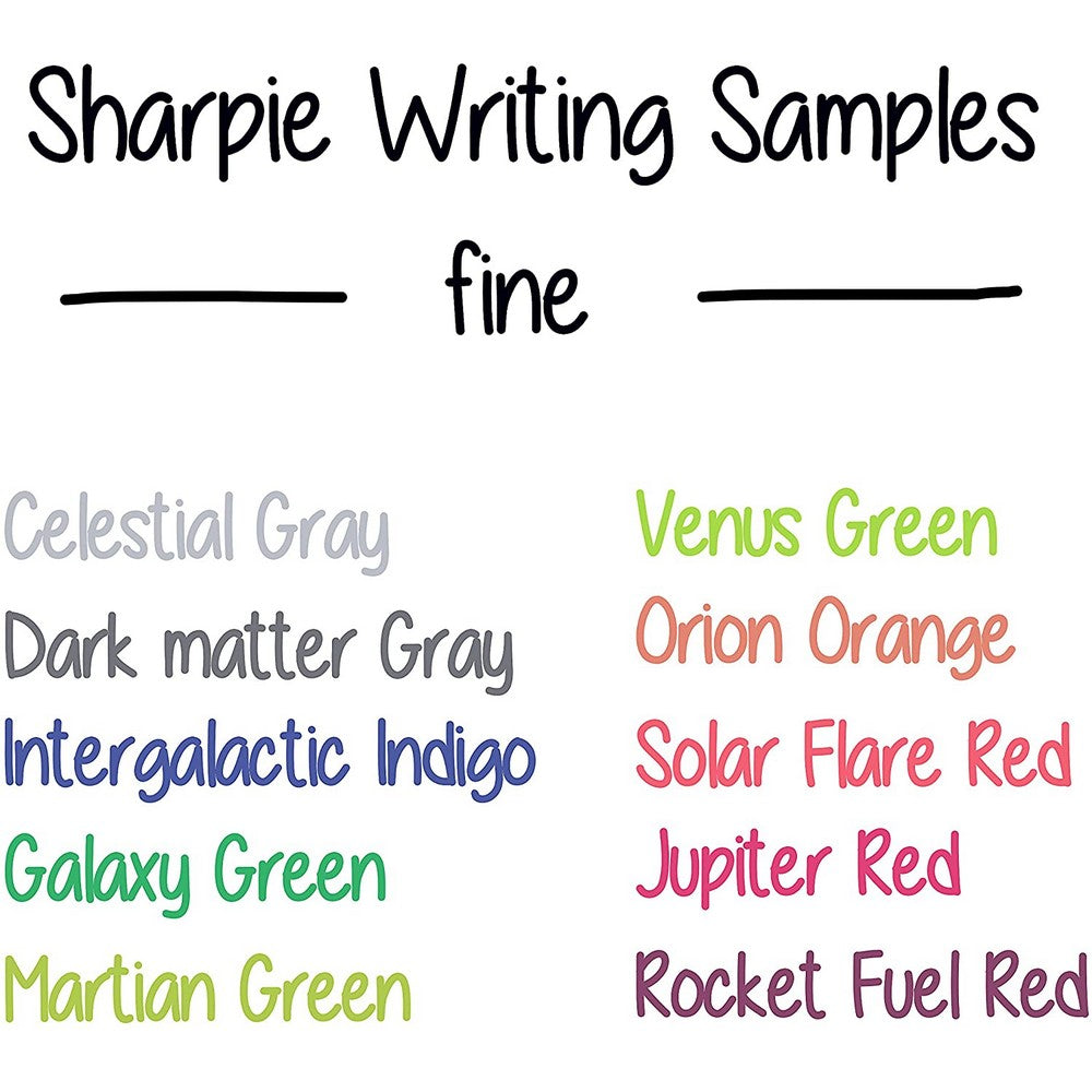 CANETA SHARPIE FINE 12 CORES COSMIC COLOR