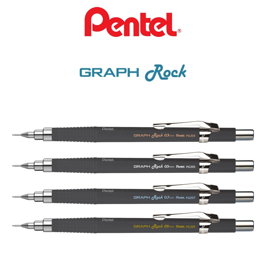 LAPISEIRA 0,3MM PENTEL GRAPHROCK 200 GRAFITE