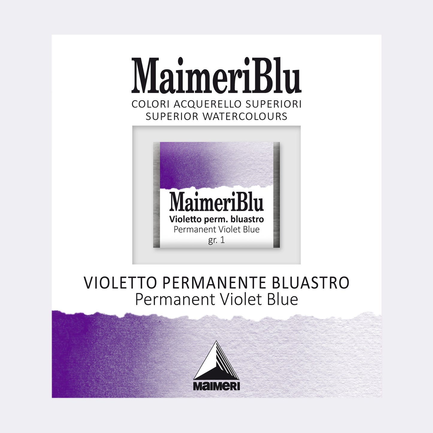 AQUARELA MAIMERIBLU ARTISTS HALF PAN 463 PERMANENT VIOLET BLUEISH