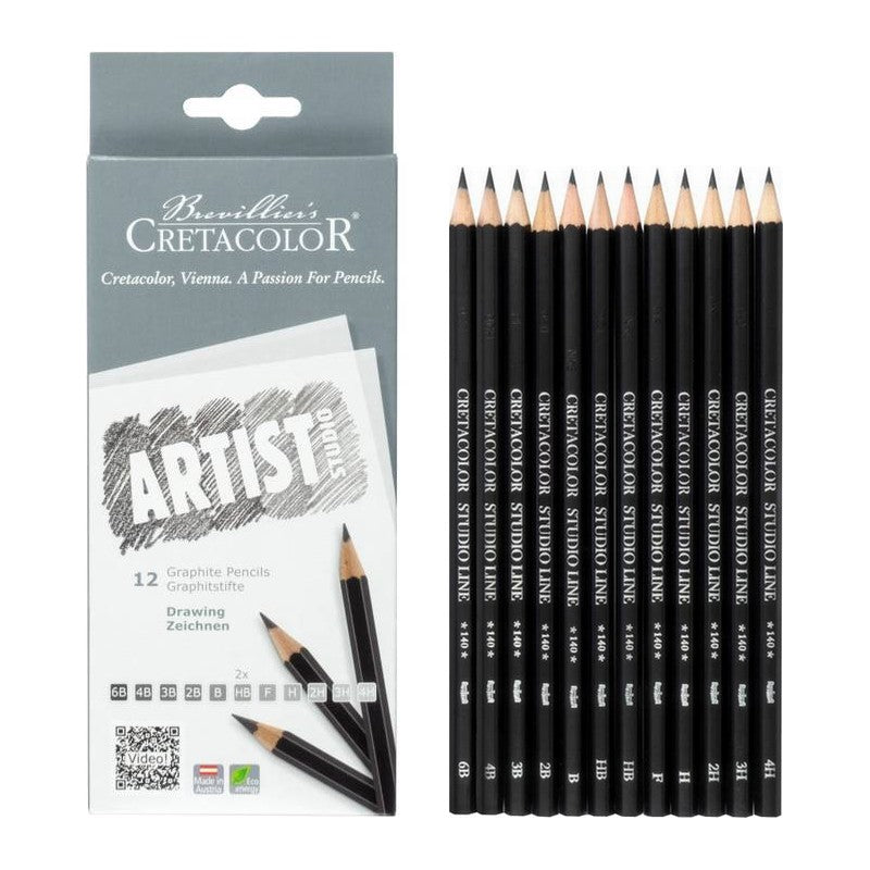 ESTOJO LAPIS GRADUADO CRETACOLOR ARTIST STUDIO C/ 12 UN