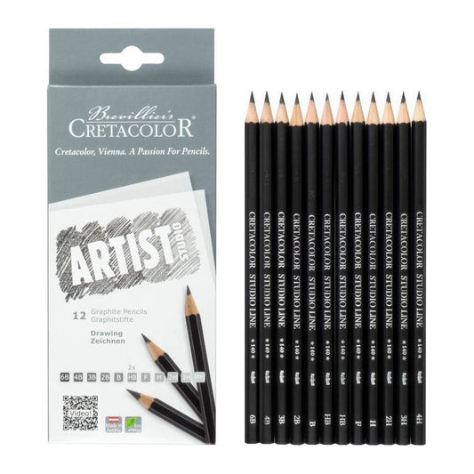 ESTOJO LAPIS GRADUADO CRETACOLOR ARTIST STUDIO C/ 12 UN