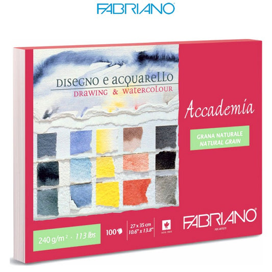 BLOCO FABRIANO ACCADEMIA MAXI 240g/m2 27x35 100 FOLHAS