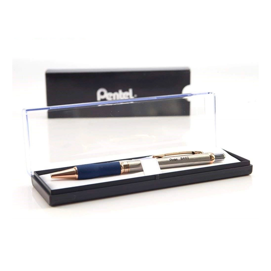CANETA RETRATIL PENTEL B460 AZUL/DOURADO