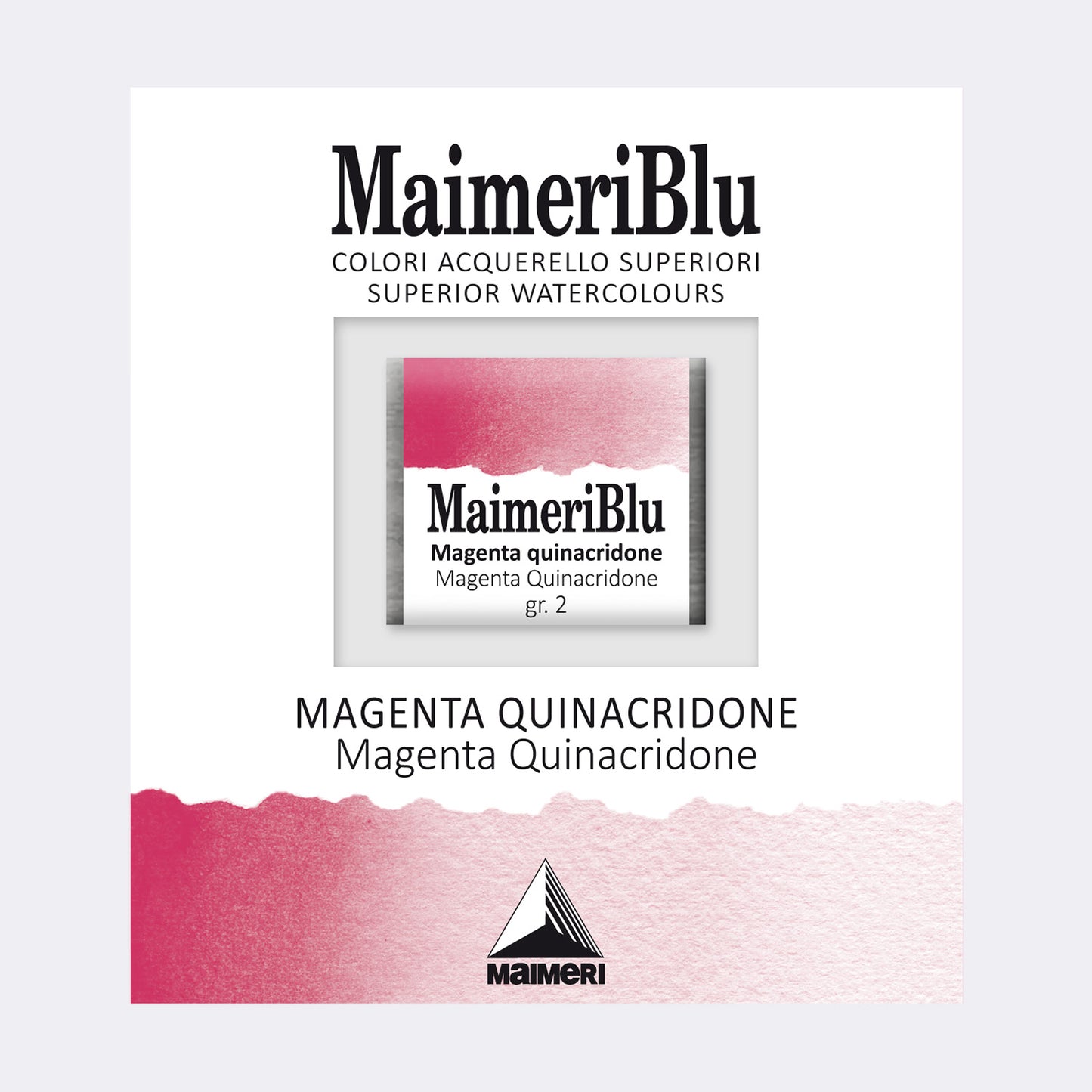 AQUARELA MAIMERIBLU ARTISTS HALF PAN 186 MAGENTA QUINACRIDONE