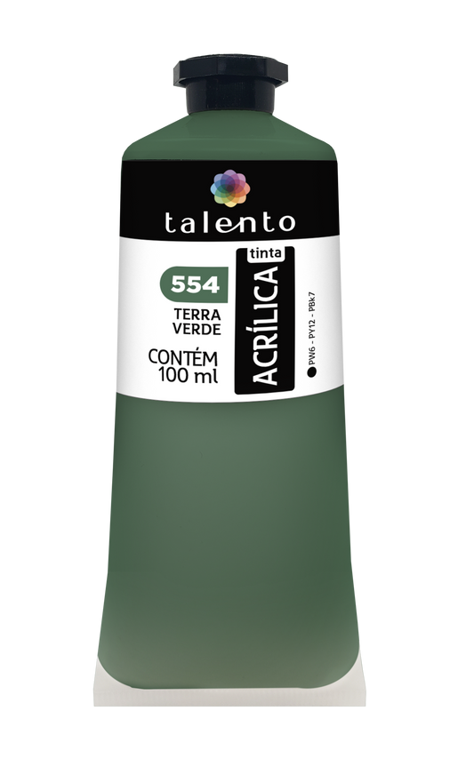 ACRILICA TALENTO 100ML 554 TERRA VERDE