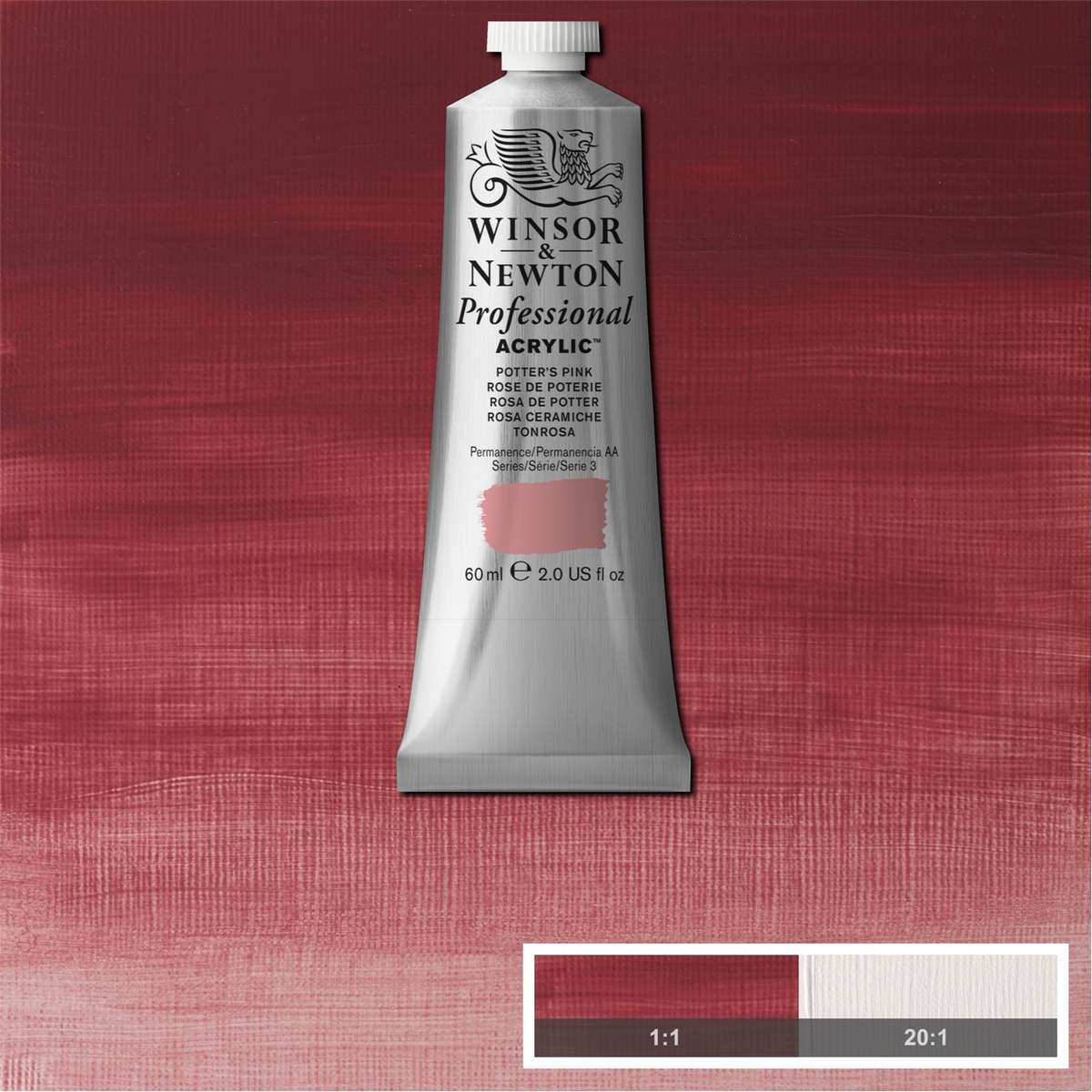 ACRILICA WINSOR NEWTON PROFISSIONAL 60ML 537 POTTERS PINK S3