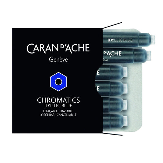 CARTUCHO TINTA CARAN D'ACHE CHROMATICS IDYLLIC BLUE C/ 06 UN