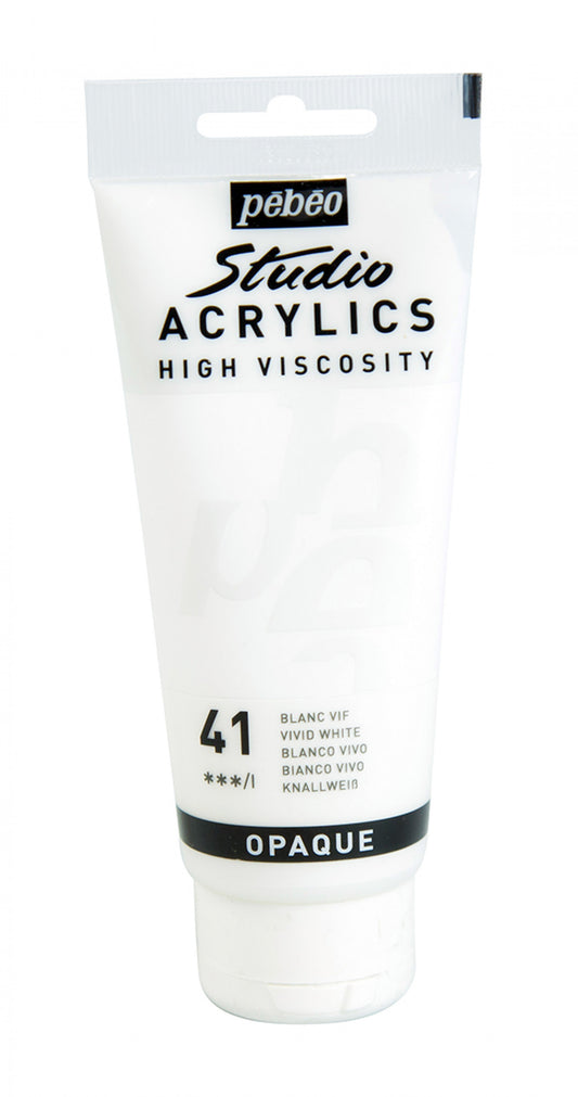 ACRILICA PEBEO STUDIO HV  100ML 41 BRANCO VIVO 831041