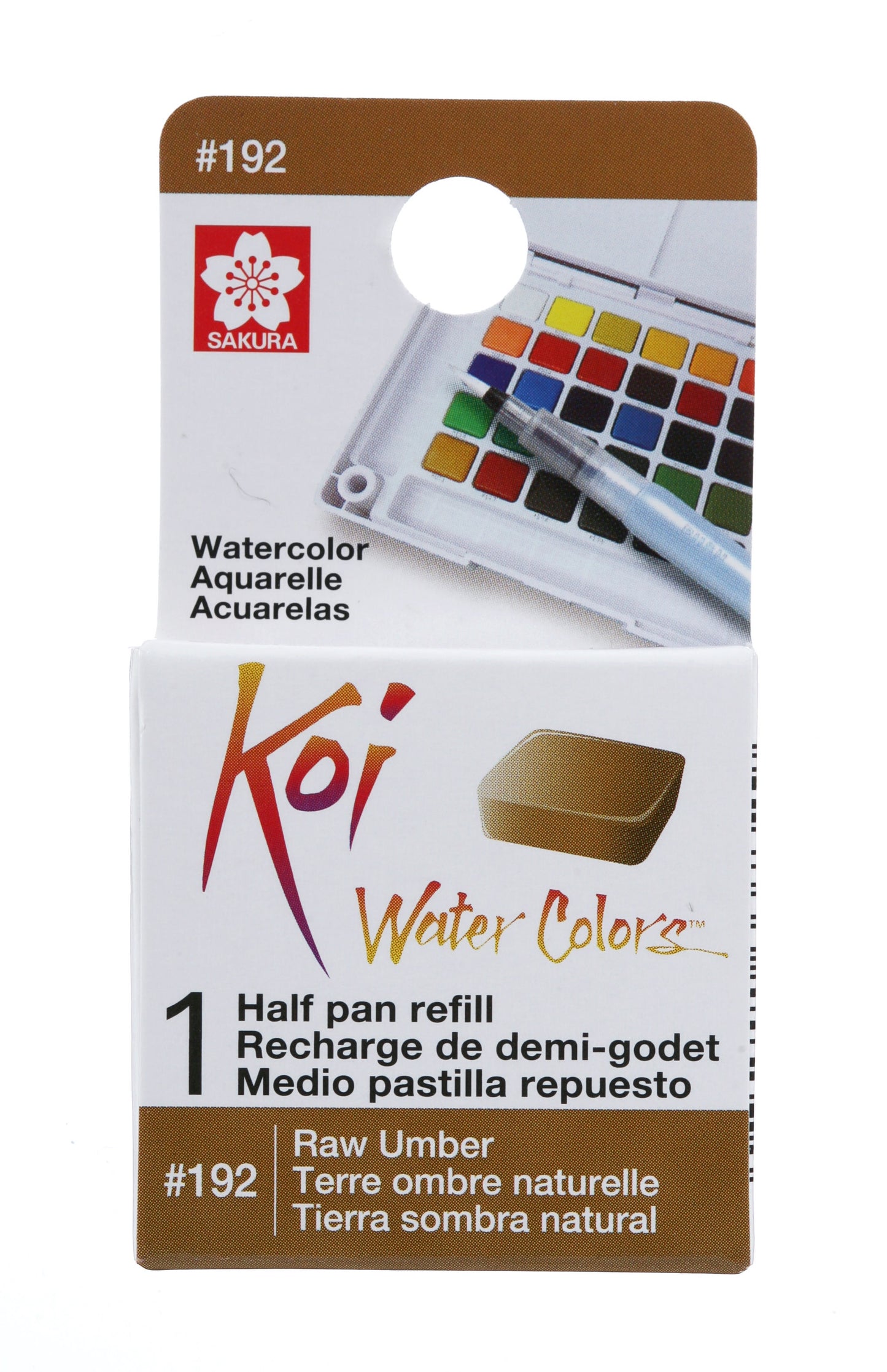 AQUARELA SAKURA KOI HALF PAN TERRA SOMBRA NATURAL - 192