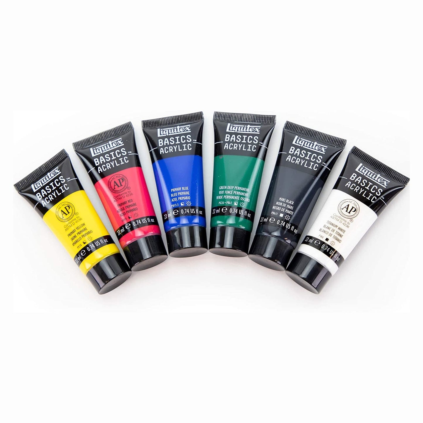 ACRILICA LIQUITEX BASICS ESTOJO 06 CORES 022ML