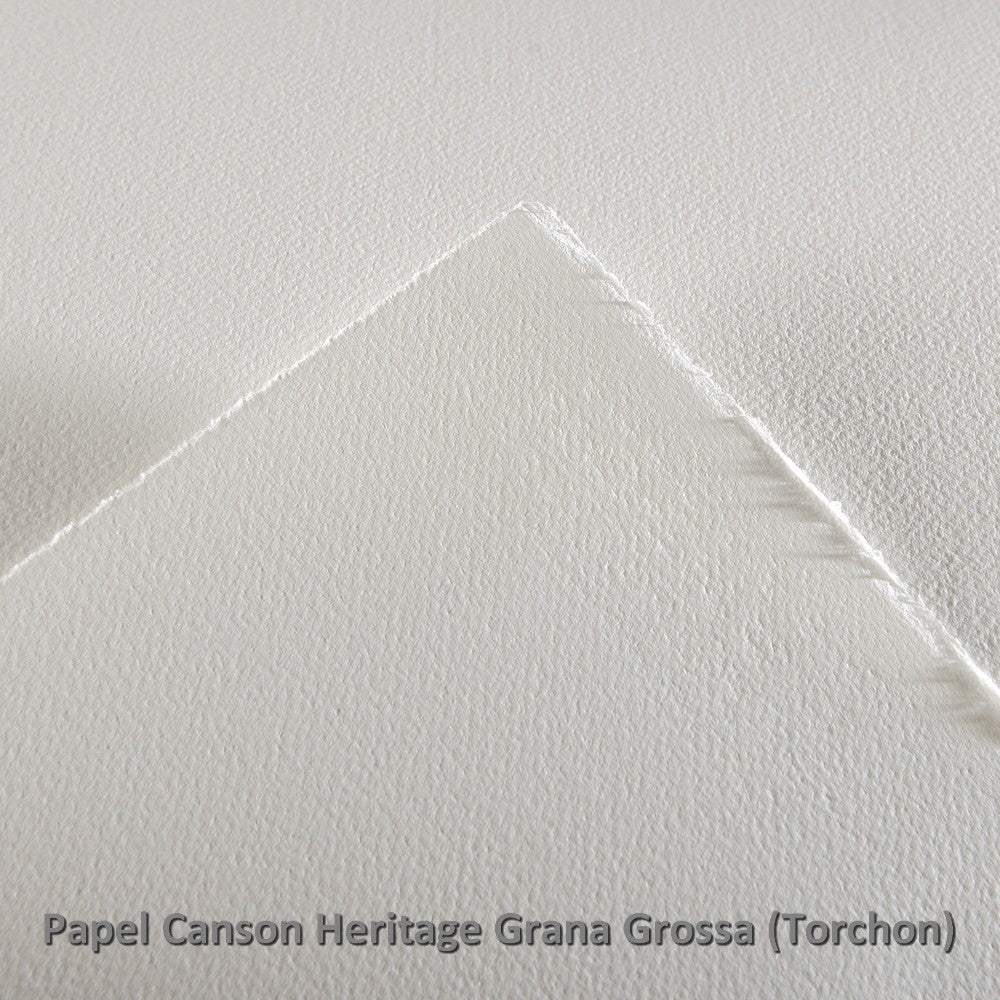 BLOCO CANSON HERITAGE GRANA GROSSA 300G/M2 36X51 100%COT 20F