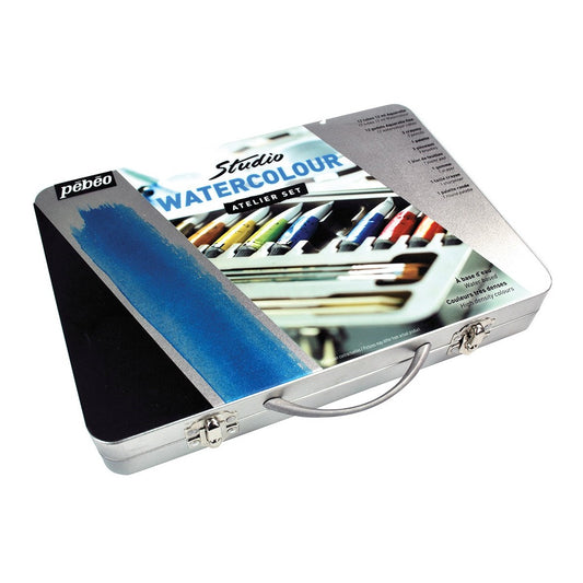 ESTOJO AQUARELA PEBEO 24 (12 TBS + 12 HALF PAN) + ACESSORIOS