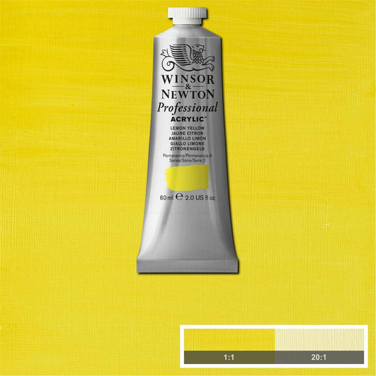 ACRILICA WINSOR NEWTON PROFISSIONAL 60ML 346 LEMON YELLOW S2