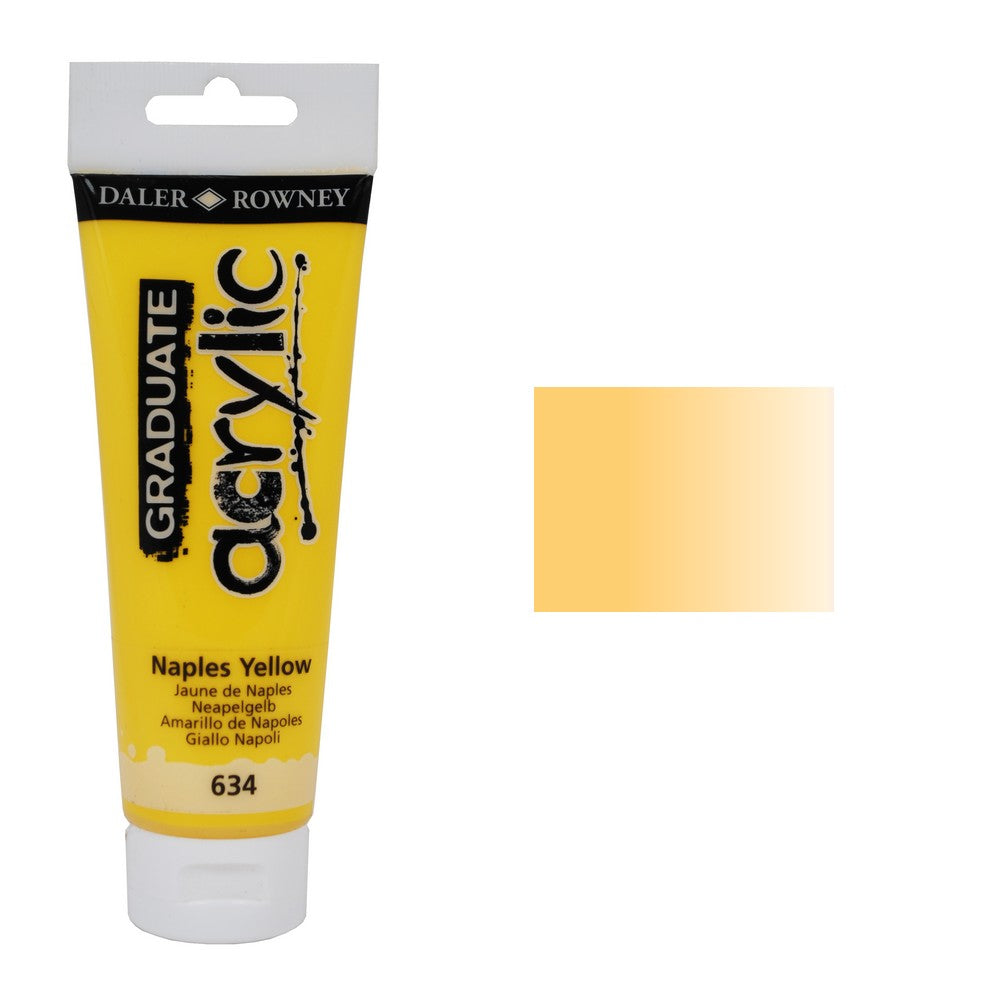 ACRILICA DALER ROWNEY GRADUATE 120ML 634 NAPLES YELLOW