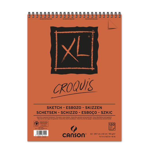 BLOCO CANSON XL CROQUIS A3 90g/m2 120 FOLHAS