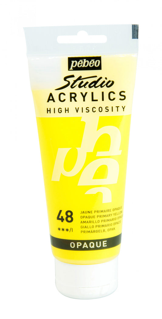 ACRILICA PEBEO STUDIO HV  100ML 48 AMARELO PRIMARIO 831048