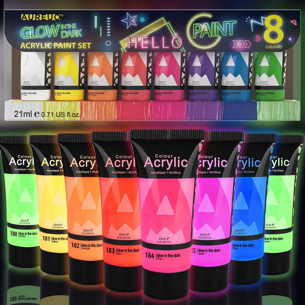 ACRILICA PHOENIX AUREOU  08 CORES FLUORESCENTE 21ML