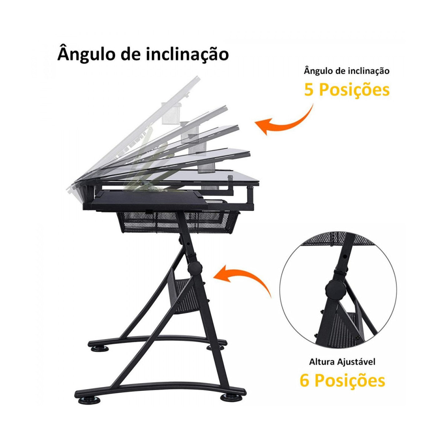 MESA DE DESENHO DRAWING TABLE SINOART BOARD GLASS C/ BANQUET