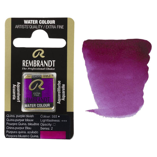 AQUARELA TALENS REMBRANDT HALF PAN 593 QUINACRIDONE BLUE S2