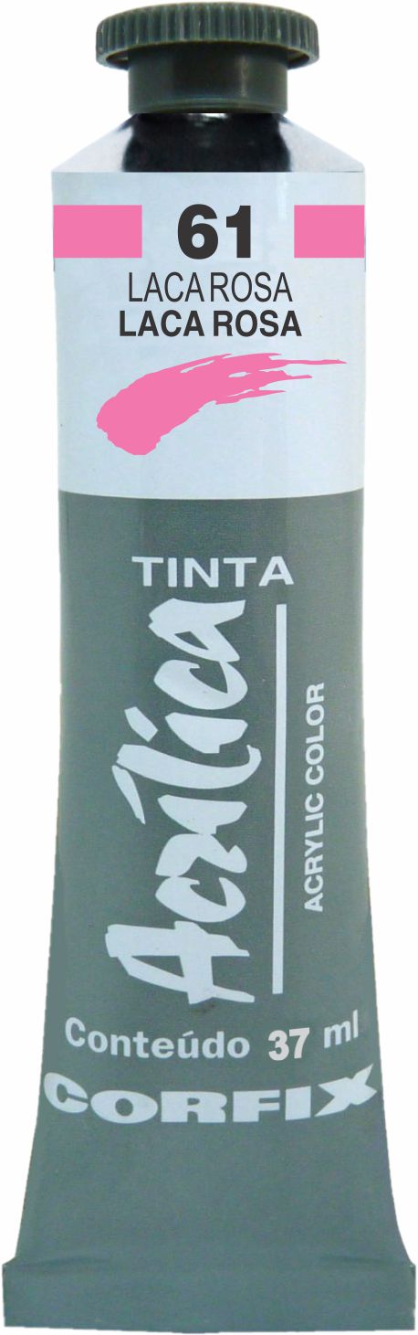 ACRILICA CORFIX 37ML 61 LACA ROSA