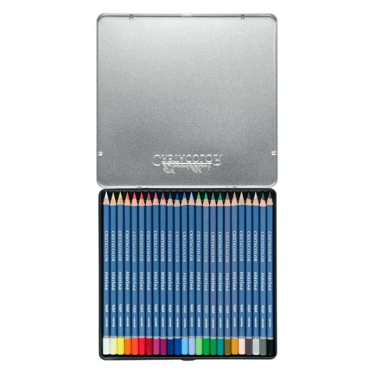ESTOJO LAPIS AQUARELAVEL CRETACOLOR MARINO 24 CORES