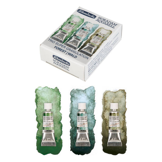 ESTOJO AQUARELA SCHMINCKE HORADAM SUPER GRANUL 5ML FOREST C/ 03