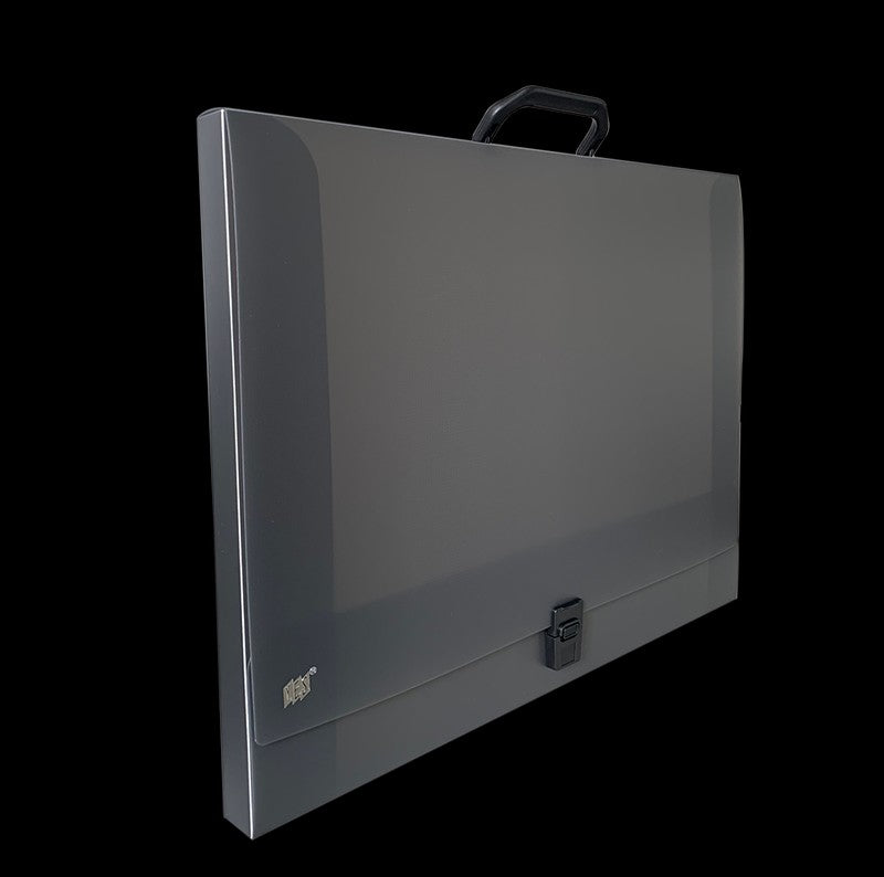 MALETA ESCOLAR GRID A3 C/ FECHO E ALÇA A3 FUME