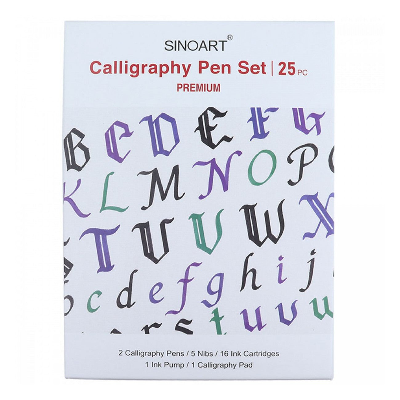 ESTOJO CALIGRAFIA SINOART CALLIGRAPHY PEN SET C/25 PCS SFS069