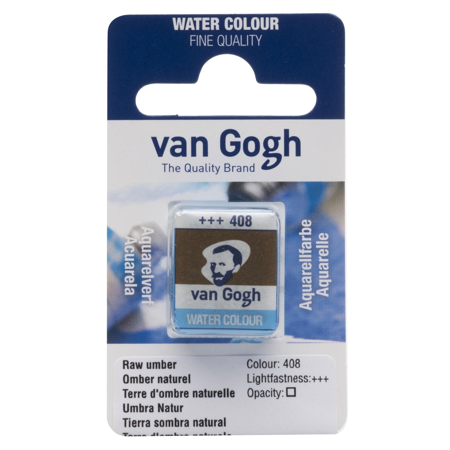 AQUARELA TALENS VAN GOGH HALF PAN 408 RAW UMBER