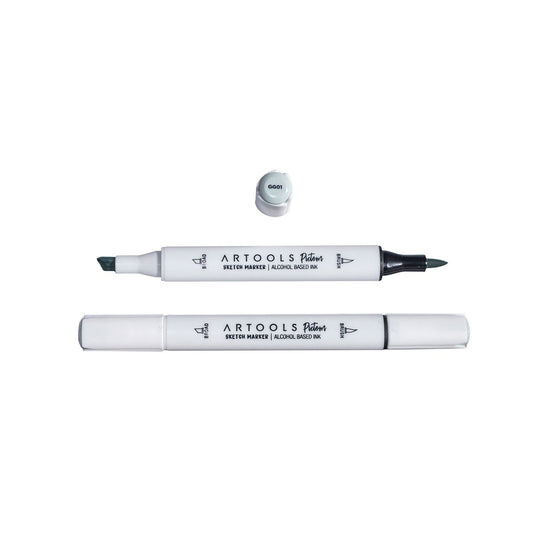 MARCADOR ARTOOLS PICTOM PONTA DUPLA GREEN GRAY 1 (GG01)