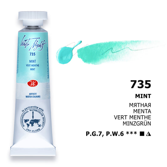 AQUARELA WHITE NIGHTS 735 TONS PASTEIS MINT 10ML S1