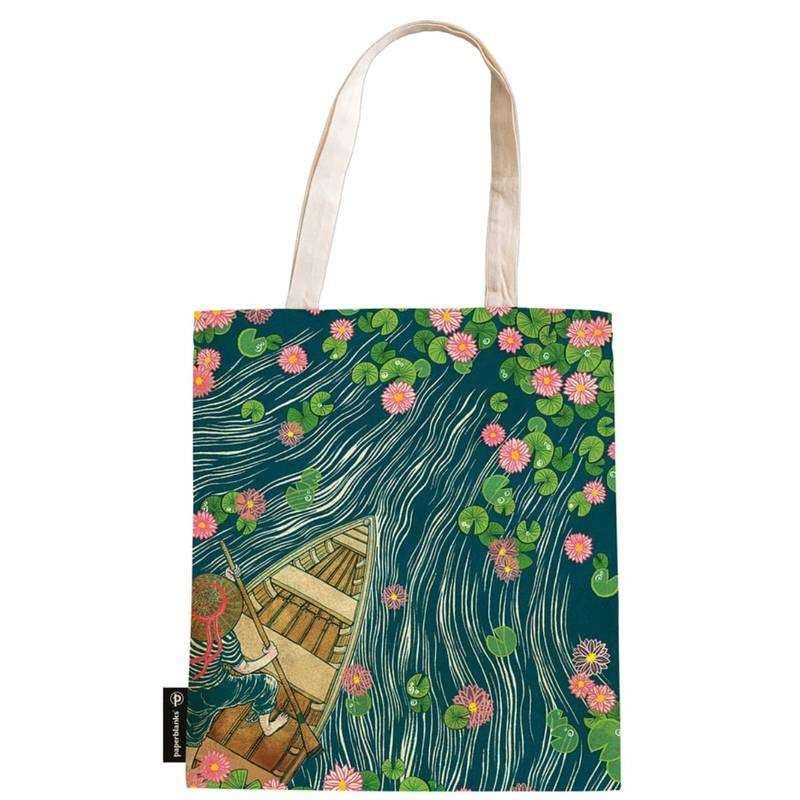 PAPERBLANKS CANVAS BAG LOTUS RIVER PA1573-5