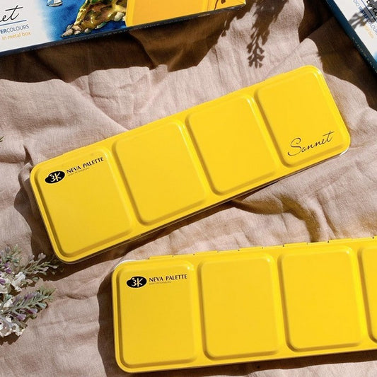 ESTOJO AQUARELA WHITE NIGHTS SONNET VAZIO 21 FULL PANS METAL