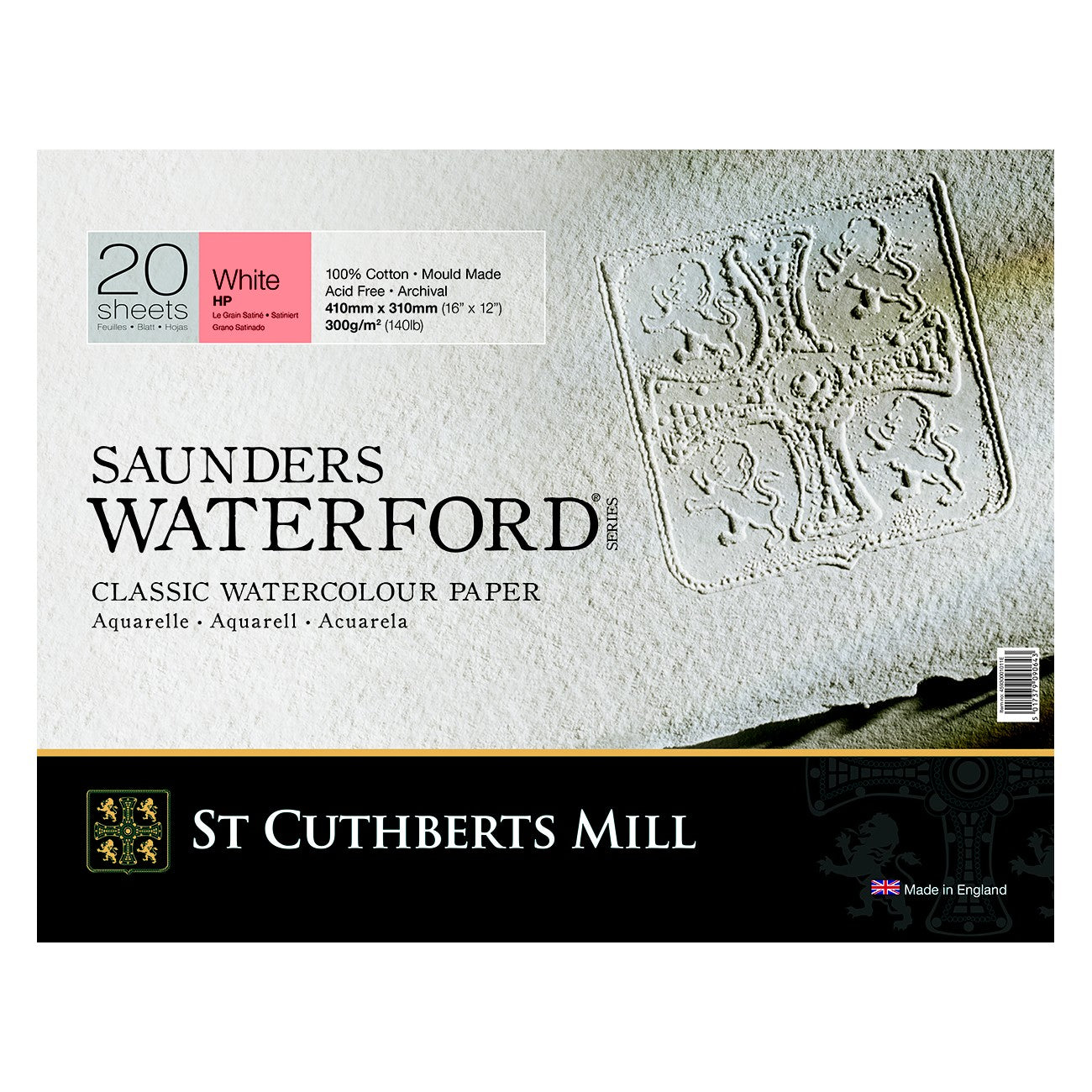 BLOCO SAUNDERS WATERFORD (CUTHBERTS) SATINE 31X41 20 FLS