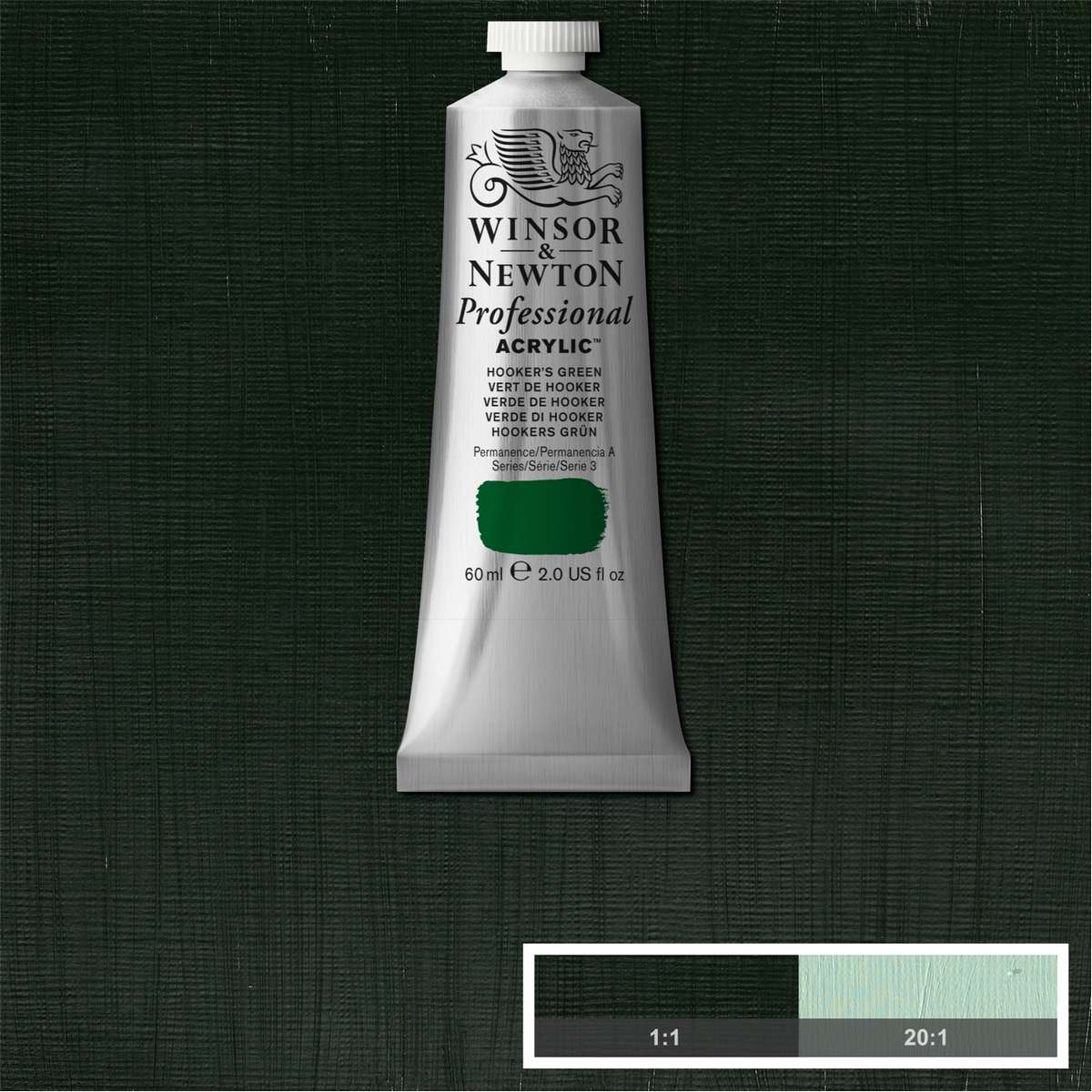 ACRILICA WINSOR NEWTON PROFISSIONAL 60ML 311 HOOKERS GREEN S3