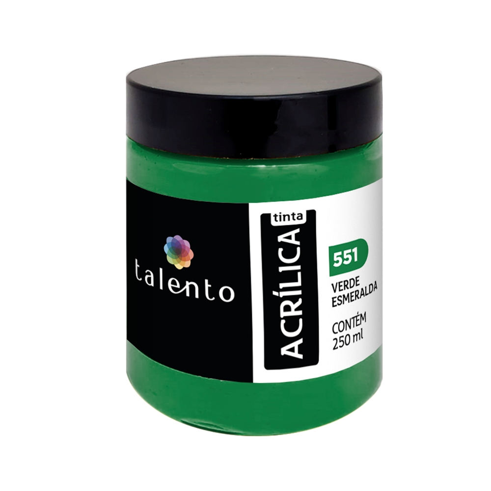 ACRILICA TALENTO 250ML 551 VERDE ESMERALDA