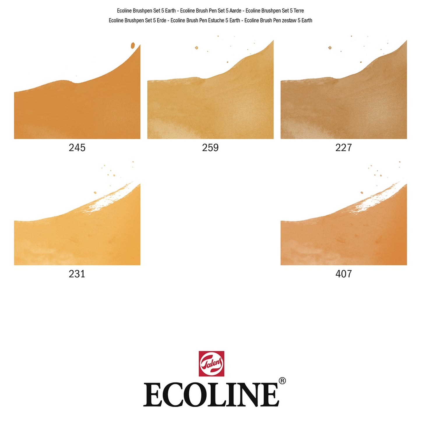 ESTOJO ECOLINE BRUSH PEN C/ 05 EARTH COLORS TALENS