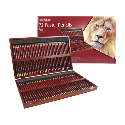 LAPIS PASTEL DERWENT 72 CORES MADEIRA