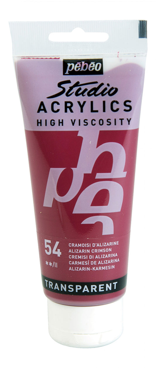 ACRILICA PEBEO STUDIO HV  100ML 54 ALIZARIN CRIMSON 831054
