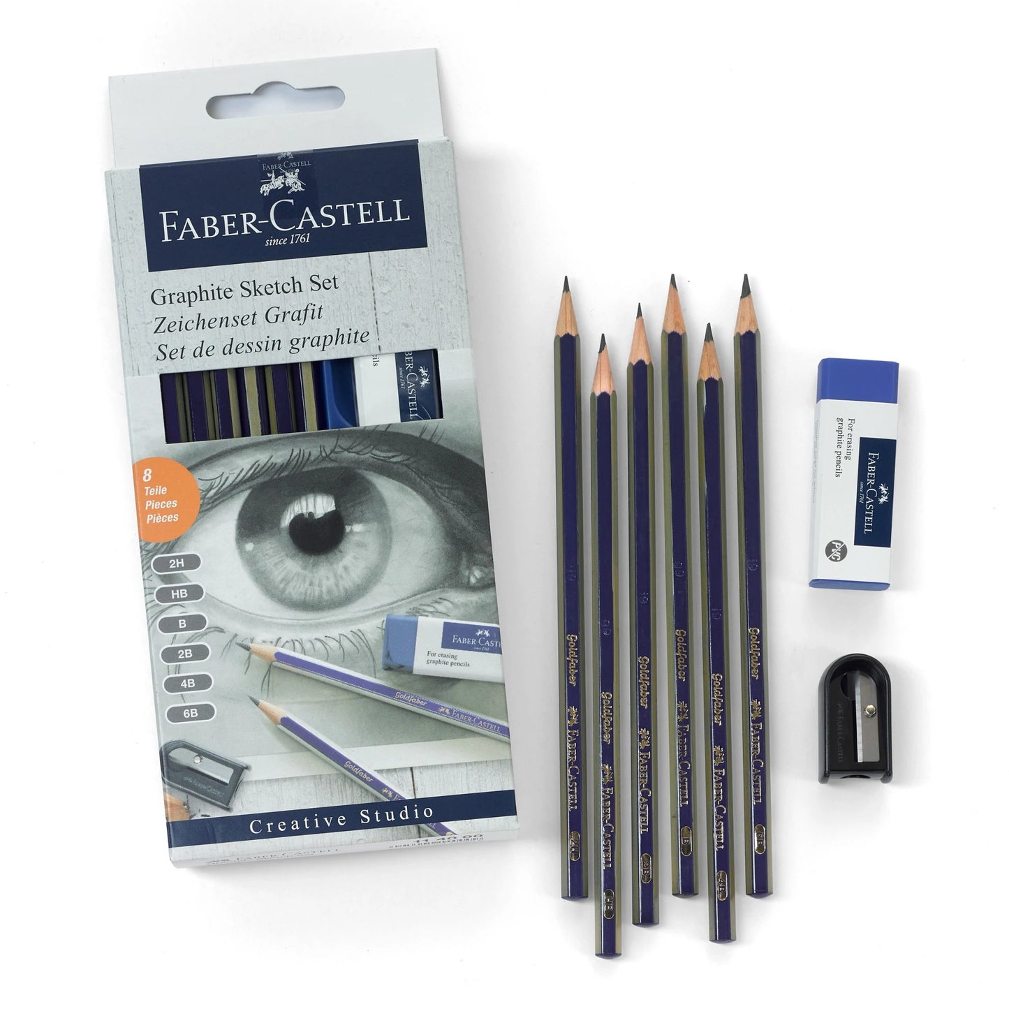 LAPIS GRADUADO FABER CASTELL GRAPHITE SKETCH SET C/ 06 + ACE