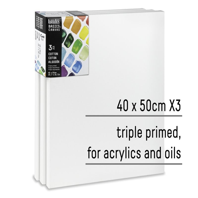 TELA LIQUITEX BASICS SET 40x50cm COM 03 UNIDADES