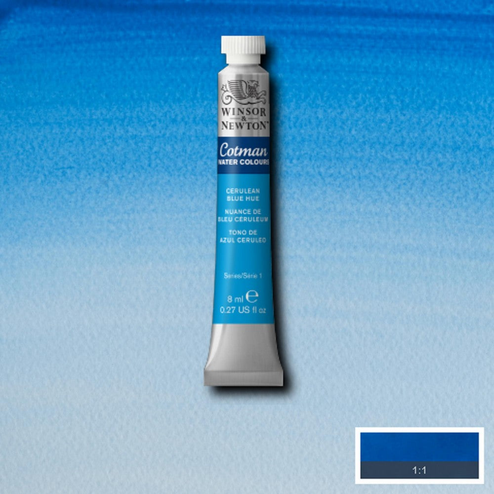 AQUARELA WINSOR NEWTON COTMAN 088 CERULEAN BLUE 08ml (ANT 139)