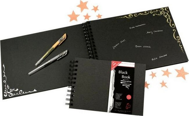 BLOCO HAHNEMUHLE BLACK BOOK 250g/m2 23,5x23,5cm 30 FOLHAS